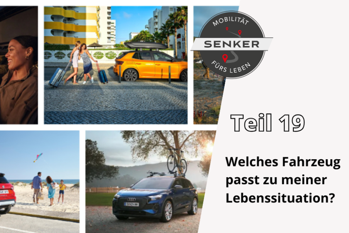 Erfahren Sie jetzt, welches Fahrzeug zu welcher Lebenssituation passt und lassen Sie sich von unseren Verkaufs-Teams beraten. Am Bild: verschiedene Menschen in verschiedenen Lebenssituationen